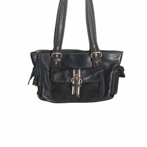 The Sak Black Leather Handbag Large